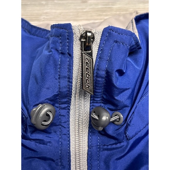 Vintage Reebok Windbreaker Sz M Full Zip Warm Up Blue‎ Gray Detroit Lions Colors - Picture 3 of 8